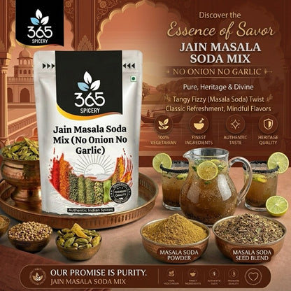 Jain Masala Soda Mix | No Onion No Garlic | Jain-Friendly | Refreshing Beverage Masala | 365 Spicery