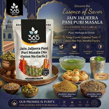 Jain Jaljeera Pani Puri Masala | No Onion No Garlic | Jain-Friendly | Digestive Spice Blend | 365 Spicery