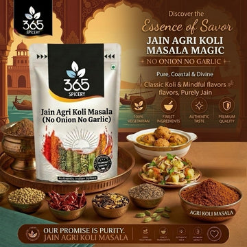 Jain Agri Koli Masala | No Onion No Garlic | Jain-Friendly | Traditional Coastal Spice | 365 Spicery