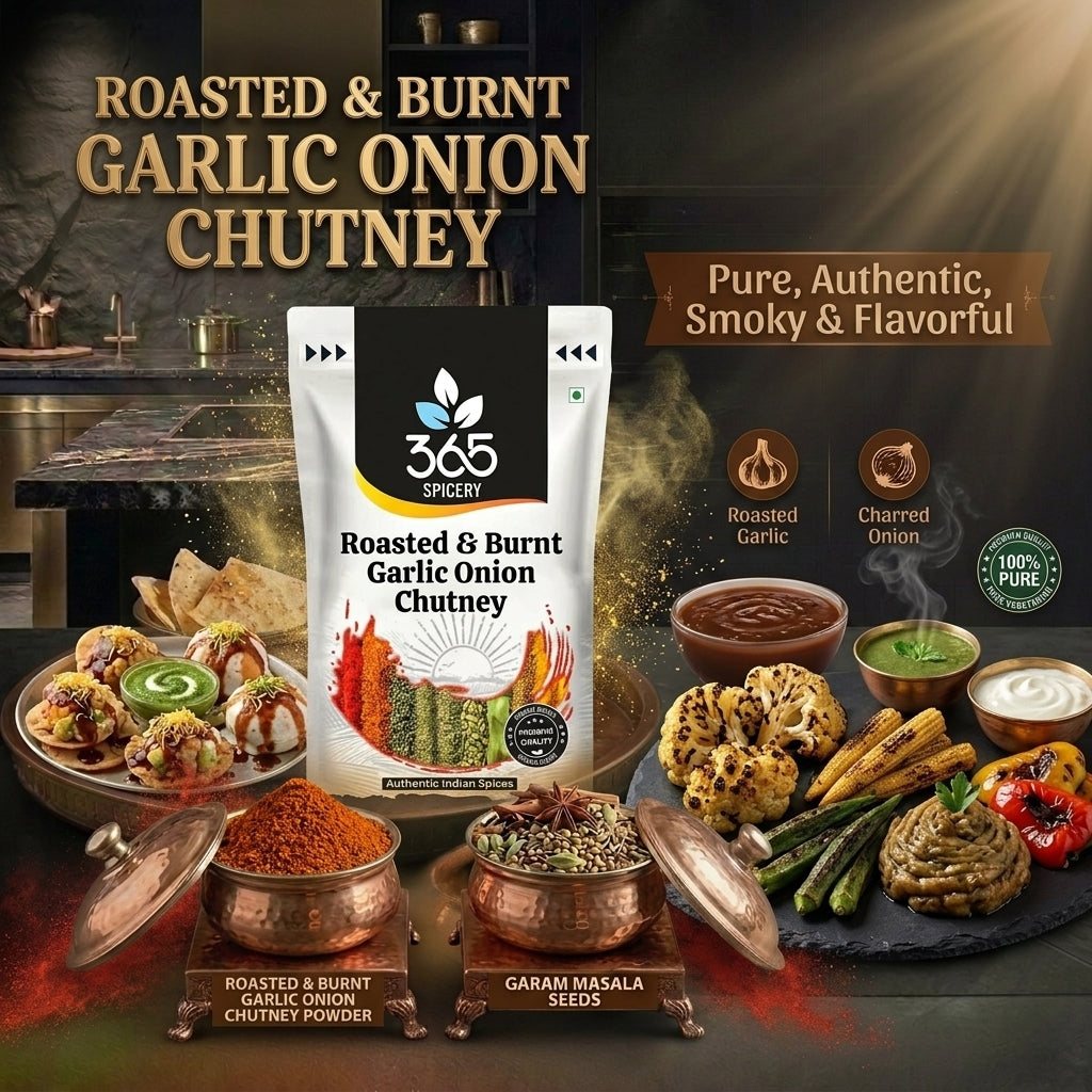 Roasted & Burnt Chilli Garlic Tomato Chutney Powder — 365 Spicery