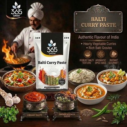 Balti Curry Paste | Traditional Spiced Gravy Base | No Artificial Colours | Natural Ingredients | 365 Spicery