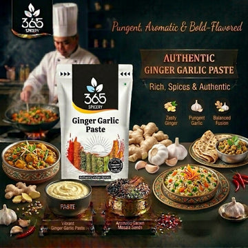 GINGER GARLIC PASTE | Essential Culinary Cooking Base | No Artificial Colours | Natural Ingredients | 365 Spicery