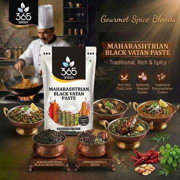 MAHARASHTRIAN BLACK VATAN | Authentic Roasted Spice Base | Vegan | No Artificial Colours | 365 Spicery