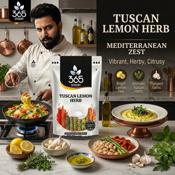 TUSCAN LEMON HERB | Fresh Mediterranean Pasta Seasoning | Vegan | No MSG | Premium | 365 Spicery