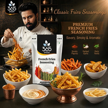 French Fries Seasoning | Classic Salty Savory Snack Dust | Vegan | No Artificial Colours | 365 Spicery