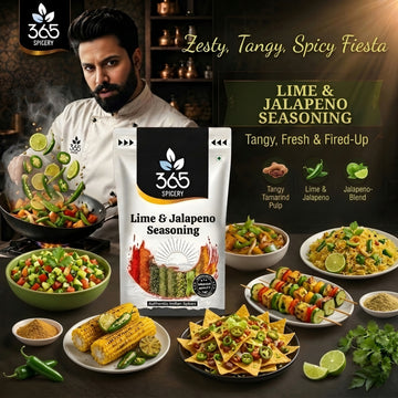 Lime & Jalapeno Seasoning | Zesty Spicy Kick for Fries & Popcorn | Vegan | No MSG | 365 Spicery