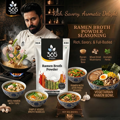 Ramen Broth Powder | Savoury Asian Soup Base | Natural Ingredients | 365 Spicery