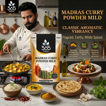 Madras Curry Powder - Mild | Traditional Aromatic Seasoning | Vegan | No Artificial Colours | 365 Spicery