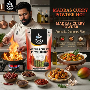 Madras Curry Powder - Hot | Bold South Indian Spice Mix | Natural Ingredients | Gluten-Free | 365 Spicery