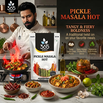 Pickle Masala - Hot | Spicy Traditional Achar Blend | Natural Ingredients | No Artificial Colours | 365 Spicery