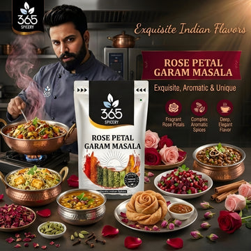 Rose Petal Garam Masala | Unique Aromatic Spice Mix | Vegan | No MSG | Premium Quality | 365 Spicery