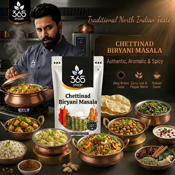 Chettinad Biryani Masala | Authentic South Indian Spice Mix | Vegan | No Artificial Flavours | 365 Spicery