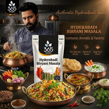 Hyderabadi Biryani Masala | Iconic Spicy Aromatic Rice Blend | Vegan | Gluten-Free | No Artificial Colours | 365 Spicery