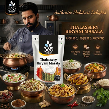 Thalassery Biryani Masala | Authentic Malabar Rice Dish Blend | Vegan | No Artificial Colours | No MSG | 365 Spicery