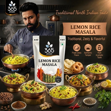 Lemon Rice Masala | Zesty South Indian Rice Seasoning | Vegan | No Artificial Flavours | Made in India | 365 Spicery