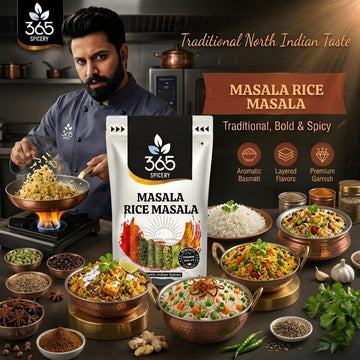 Masala Rice Masala | Savory Everyday Pulao Seasoning | Vegan | Natural Ingredients | No Artificial Colours | 365 Spicery