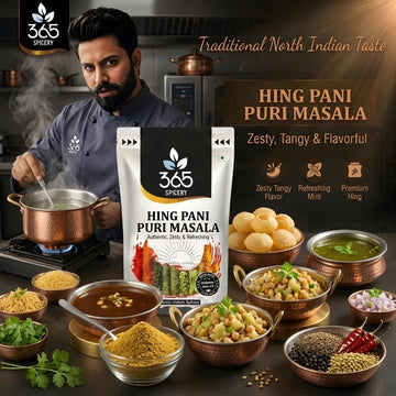 Hing Pani Puri Masala | Asafoetida Infused Digestive Water Blend | Vegan | No Artificial Flavours | 365 Spicery
