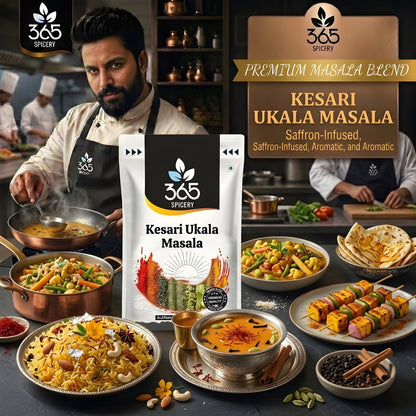 Kesari Ukala Masala | Premium Saffron Infused Milk Blend | Natural Ingredients | No Artificial Colours | 365 Spicery