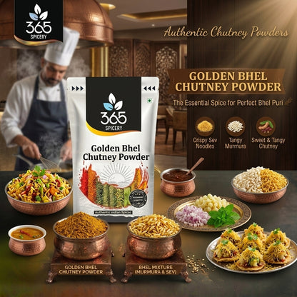Golden Bhel Chutney Powder | Classic Street Food Seasoning | Natural Ingredients | 365 Spicery