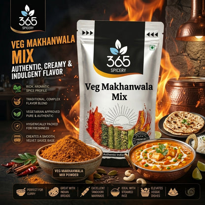 Veg Makhanwala Mix | Rich Tomato Butter Gravy Blend | Natural Ingredients | No MSG | Made in India | 365 Spicery