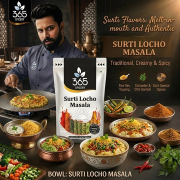 Surti Locho Masala | Authentic Gujarati Steamed Snack Blend | Vegan | No Artificial Flavours | No MSG | 365 Spicery