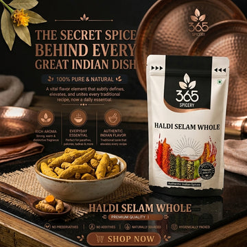 Haldi Selam Whole | Premium Turmeric | Natural Ingredients | No Artificial Colours | Essential Spice | 365 Spicery