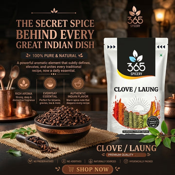 Clove | Premium Laung | Natural Ingredients | No Artificial Colours | Essential Biryani Spice | 365 Spicery