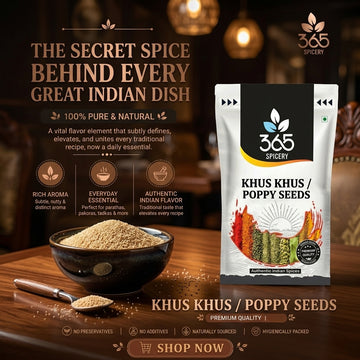 Khus Khus | Premium Poppy Seeds | Natural Ingredients | Gluten-Free | Thickening Agent for Gravies | 365 Spicery