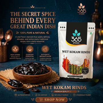 Wet Kokam Rinds | Authentic Natural Ingredients | Vegan | Gluten-Free | Tangy Base for Indian Curries | 365 Spicery