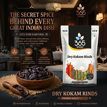 Dry Kokam Rinds | Natural Ingredients | No Artificial Flavours | Vegan | Authentic Tangy Indian Spice | 365 Spicery