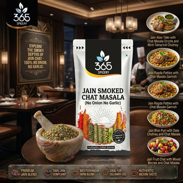 Jain Smoked Chat Masala | No Onion No Garlic | Jain-Friendly | Natural Ingredients | Street Food | 365 Spicery