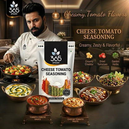 CHEESE TOMATO SEASONING | Tangy Snack Dust | Vegan | No MSG | Premium Quality | Made in India | 365 Spicery