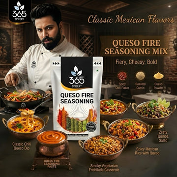 QUESO FIRE SEASONING | Spicy Nacho Topping | Vegan | No Artificial Colours | Premium Quality | 365 Spicery