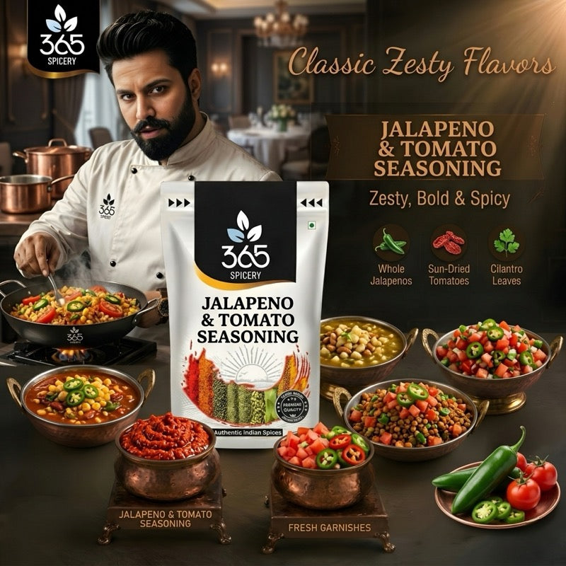 JALAPENO & TOMATO SEASONING | Zesty Snack & Nacho Blend | No Artificial Flavours | Vegan | 365 Spicery