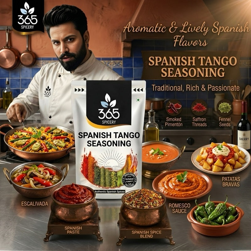 SPANISH TANGO SEASONING | Vibrant Mediterranean Blend | Natural Ingredients | No MSG | 365 Spicery