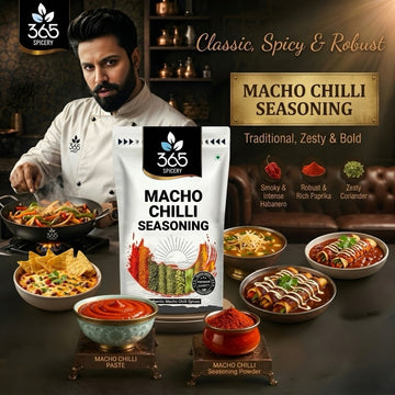 MACHO CHILLI SEASONING | Intense Heat Snack Spice | Premium Quality | No Artificial Flavours | 365 Spicery