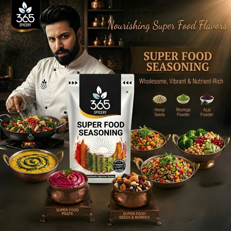 SUPER FOOD SEASONING | Healthy Herb & Spice Mix | Vegan | Gluten-Free | No Artificial Flavours | 365 Spicery