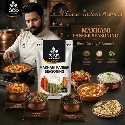 MAKHANI PANEER SEASONING | Rich Indian Gravy Spice | Gluten-Free | No Artificial Flavours | 365 Spicery