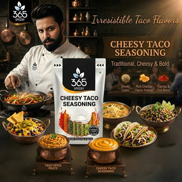 CHEESY TACO SEASONING | Bold Snack & Nacho Flavour | Natural Ingredients | No Artificial Colours | 365 Spicery