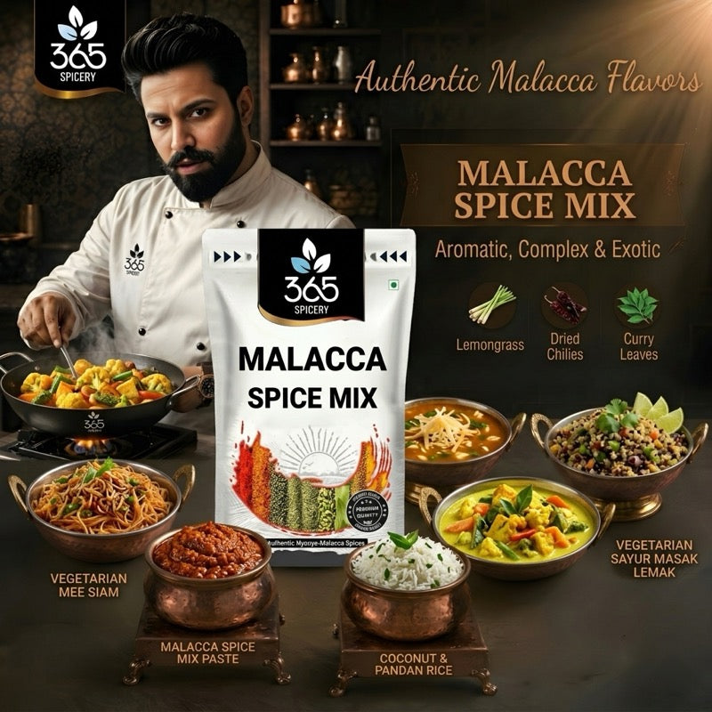 Malacca Spice Mix | Bold Southeast Asian Blend | Gluten-Free | No MSG | Made in India | 365 Spicery