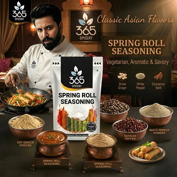 Spring Roll Seasoning | Savoury Asian Blend for Snacks | Gluten-Free | No MSG | Made in India | 365 Spicery