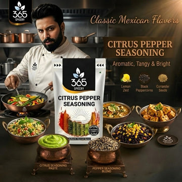 Citrus Pepper Seasoning | Bright Tangy Zest for Fries | Gluten-Free | No MSG | Made in India | 365 Spicery