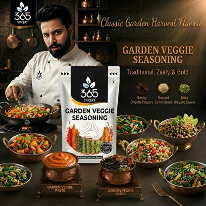 Garden Veggie Seasoning | Fresh Herb Blend for Snacks & Dips | Gluten-Free | No MSG | Premium Quality | 365 Spicery