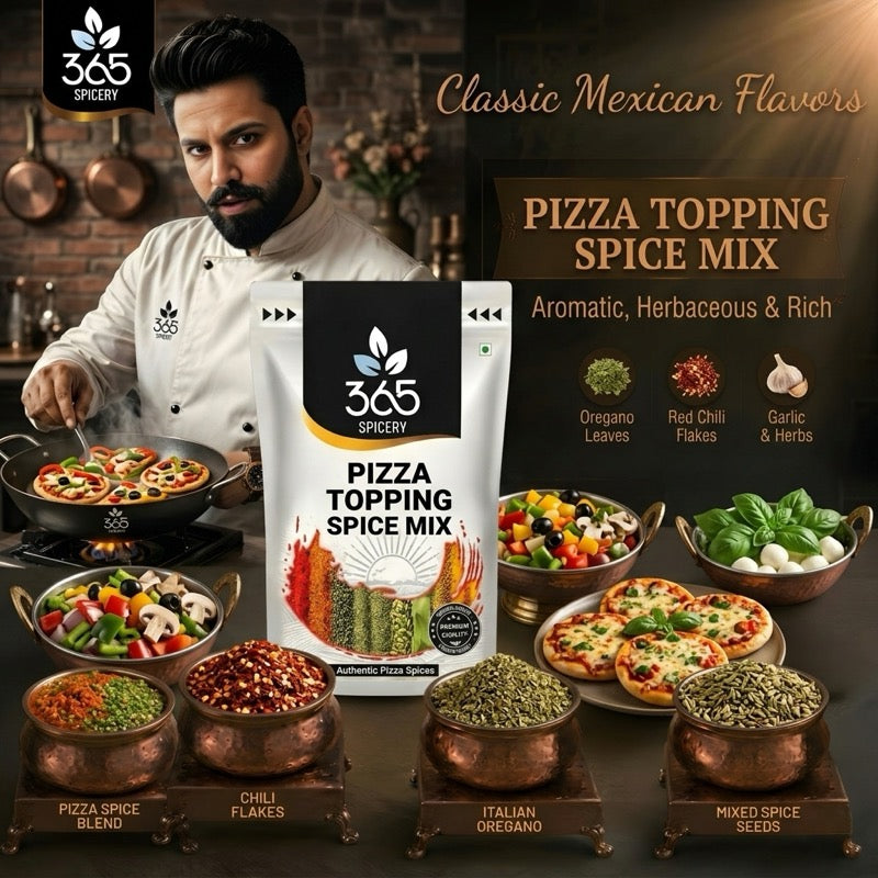 Pizza Topping Spice Mix | Authentic Italian Herb Blend | Gluten-Free | No MSG | 365 Spicery