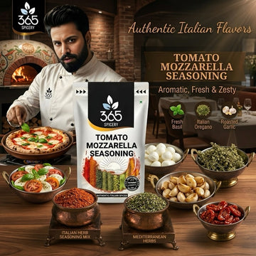 Tomato Mozzarella Seasoning | Savoury Pizza & Pasta Sprinkle | Vegan | No Artificial Flavours | 365 Spicery