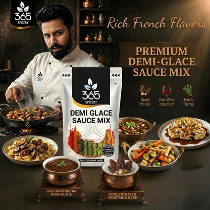 Demi Glace Sauce Mix | Rich Savoury Reduction Base | No Artificial Colours | Gluten-Free | 365 Spicery