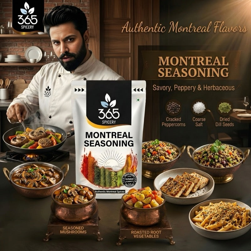 Montreal Seasoning | Robust Steakhouse Grill Rub | No Artificial Flavours | Vegan | 365 Spicery