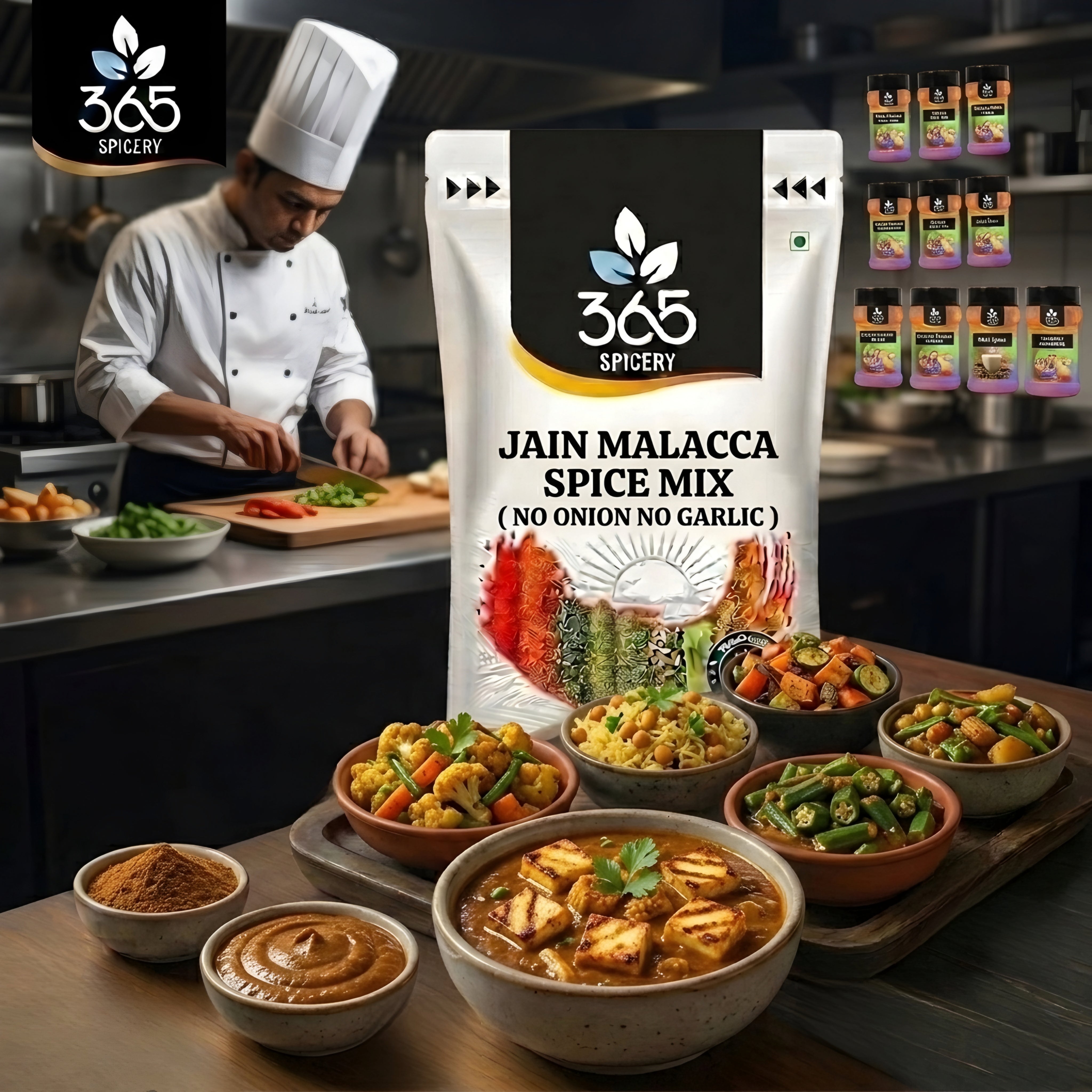 Jain Malacca Spice Mix | No Onion No Garlic | Jain-Friendly | Southeast Asian Blend | Natural | 365 Spicery