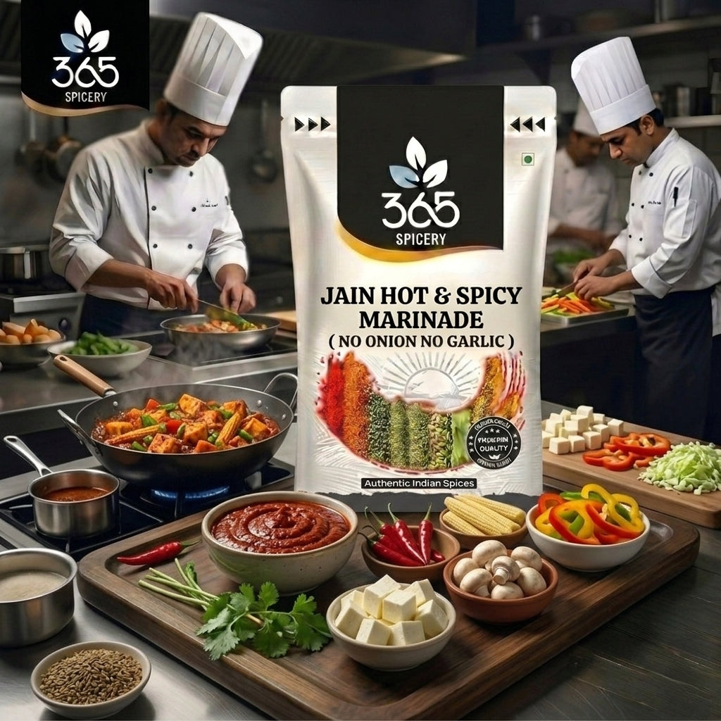 Jain Hot & Spicy Marinade | No Onion No Garlic | Fiery Grill Rub | Vegan | No MSG | 365 Spicery