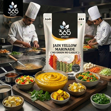 Jain Yellow Marinade | No Onion No Garlic | Turmeric Infused Spice | Vegan | Gluten-Free | 365 Spicery